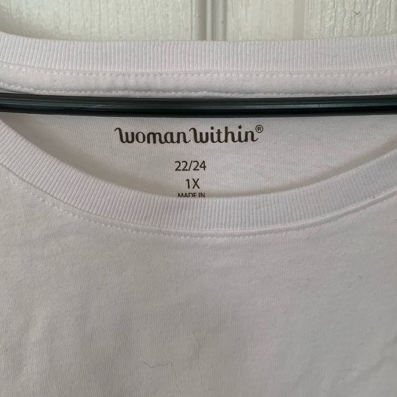 Woman Within Perfect Long-Sleeve Crewneck Tee, Size 22/24 (1X) - Picture 2 of 3
